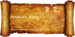 Madacsi Kata névjegykártya